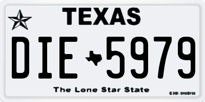 TX license plate DIE5979
