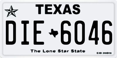 TX license plate DIE6046