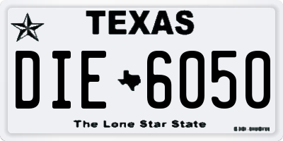 TX license plate DIE6050