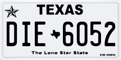 TX license plate DIE6052
