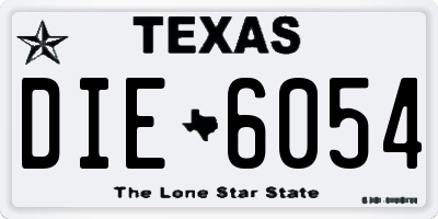 TX license plate DIE6054