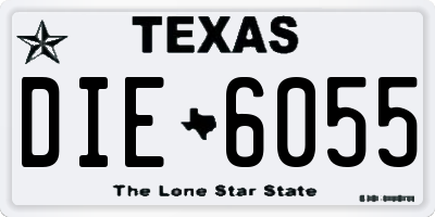 TX license plate DIE6055