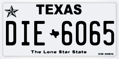 TX license plate DIE6065