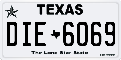 TX license plate DIE6069