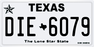 TX license plate DIE6079