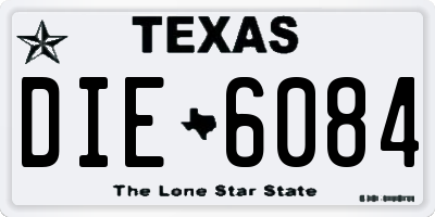 TX license plate DIE6084