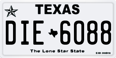 TX license plate DIE6088