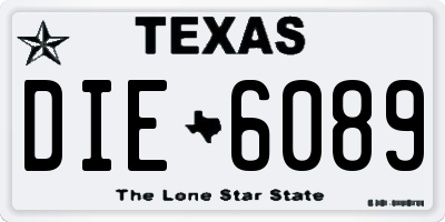 TX license plate DIE6089