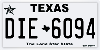 TX license plate DIE6094