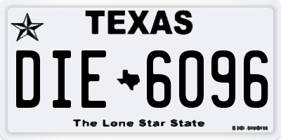 TX license plate DIE6096