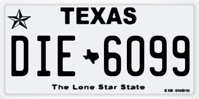 TX license plate DIE6099