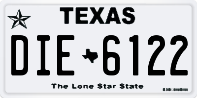 TX license plate DIE6122