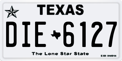 TX license plate DIE6127