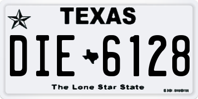 TX license plate DIE6128
