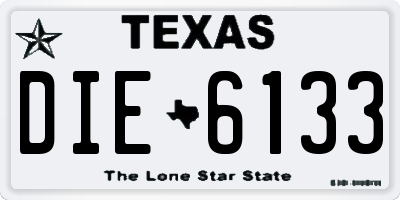 TX license plate DIE6133