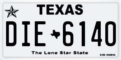 TX license plate DIE6140