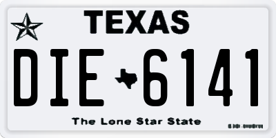 TX license plate DIE6141