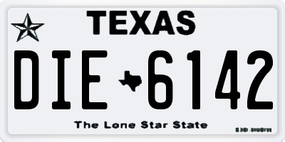 TX license plate DIE6142