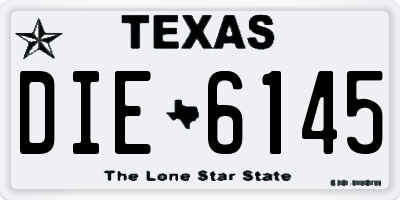 TX license plate DIE6145