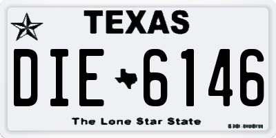 TX license plate DIE6146