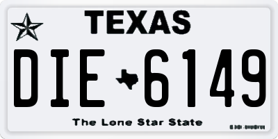 TX license plate DIE6149