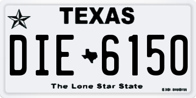 TX license plate DIE6150