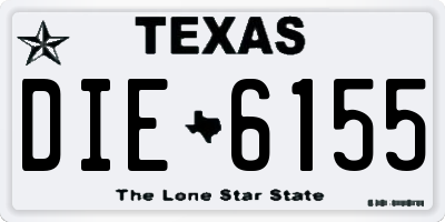 TX license plate DIE6155