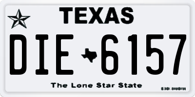 TX license plate DIE6157