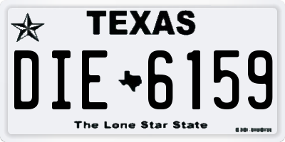 TX license plate DIE6159