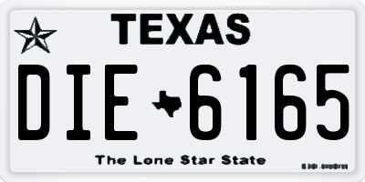 TX license plate DIE6165