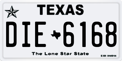 TX license plate DIE6168