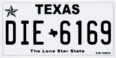 TX license plate DIE6169