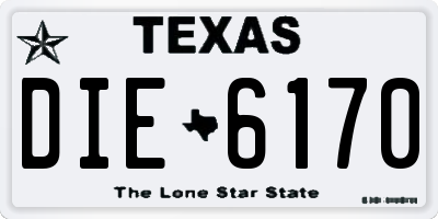 TX license plate DIE6170
