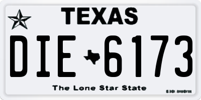 TX license plate DIE6173