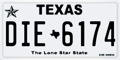 TX license plate DIE6174