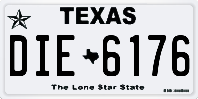 TX license plate DIE6176