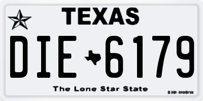 TX license plate DIE6179