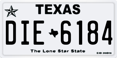 TX license plate DIE6184