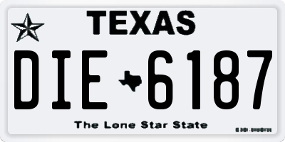 TX license plate DIE6187