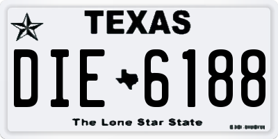 TX license plate DIE6188