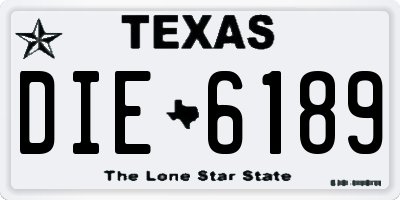 TX license plate DIE6189