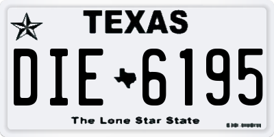 TX license plate DIE6195