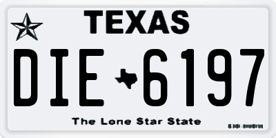 TX license plate DIE6197