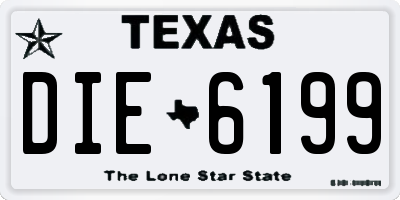 TX license plate DIE6199