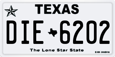 TX license plate DIE6202