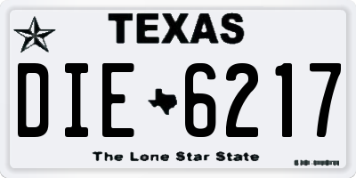 TX license plate DIE6217