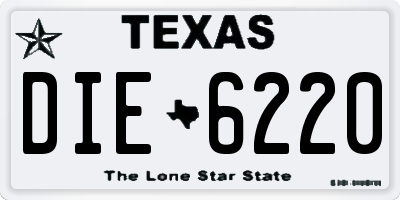 TX license plate DIE6220