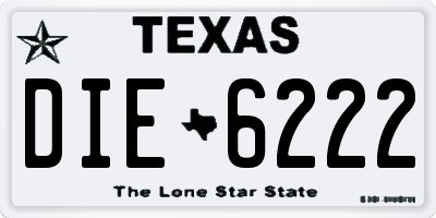 TX license plate DIE6222