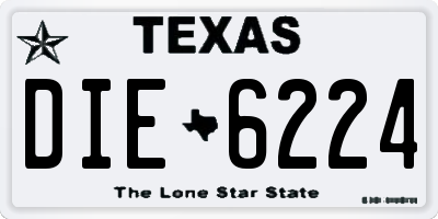 TX license plate DIE6224