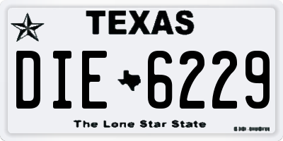 TX license plate DIE6229